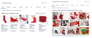 Comment s'affichent les image dans la recherche Google